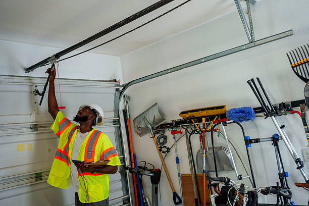 Professional Garage Door Roller Replacement technician working in Louisburg, NC
